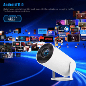 HY300 Android Projector – Smart Laser Cinema Projector with WiFi & Bluetooth