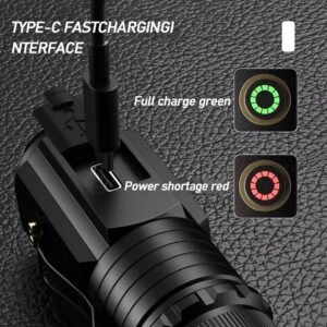 Mini 3 LED Torch Light – SST20 Rechargeable Waterproof Flashlight with Magnet (18350 Battery)