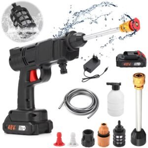Portable Cordless Car Washer Gun – Wireless Electric High Pressure Water Gun