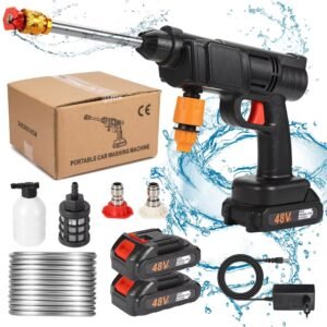Portable Cordless Car Washer Gun – Wireless Electric High Pressure Water Gun