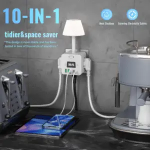 Retro Nordic Night Lamp – Adjustable Brightness Desk & Bedroom Light with Socket